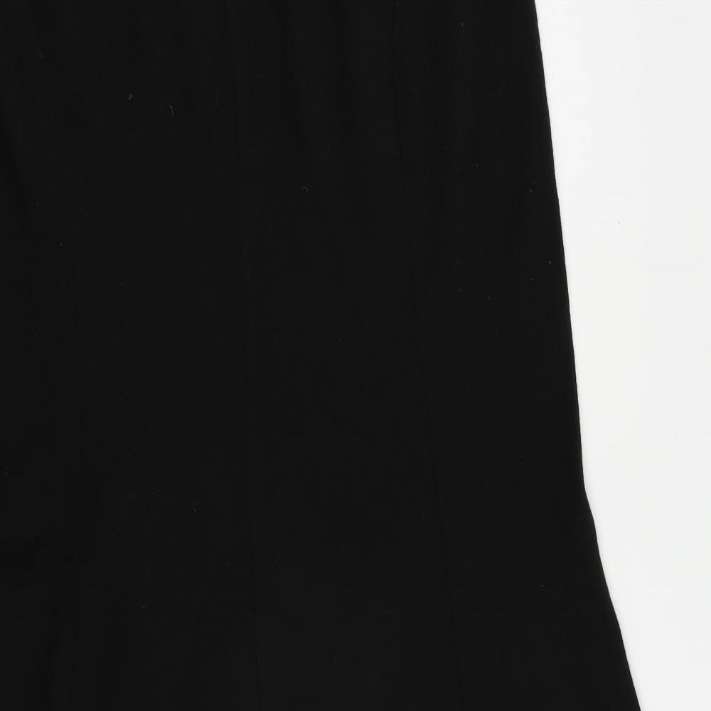 Gray & Osbourn Womens Black Acrylic Flare Skirt Size 16 - Elastic Waist