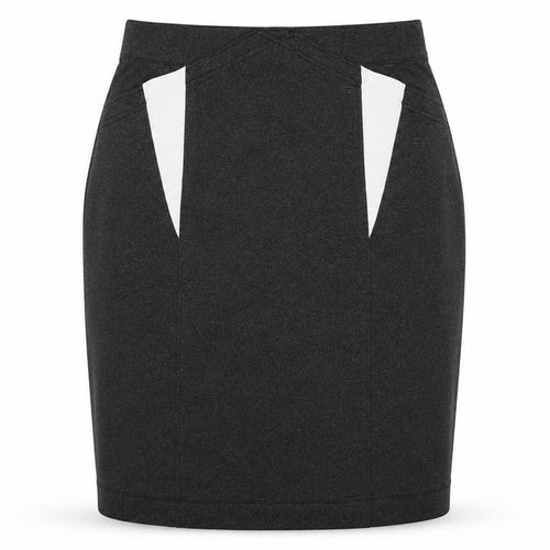 Ginger Womens Grey Polyester Straight & Pencil Skirt Size L - Elastic Waist