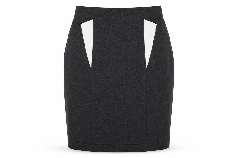 Ginger Womens Grey Polyester Straight & Pencil Skirt Size L - Elastic Waist