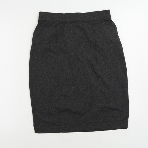 Ginger Womens Grey Polyester Straight & Pencil Skirt Size L - Elastic Waist