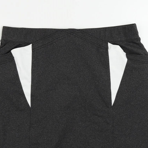 Ginger Womens Grey Polyester Straight & Pencil Skirt Size L - Elastic Waist