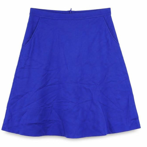 étre cécile Womens Blue Viscose A-Line Skirt Size S Zip - Pockets