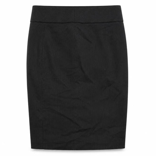 Debenhams Womens Grey Striped Polyester Straight & Pencil Skirt Size 8 Zip