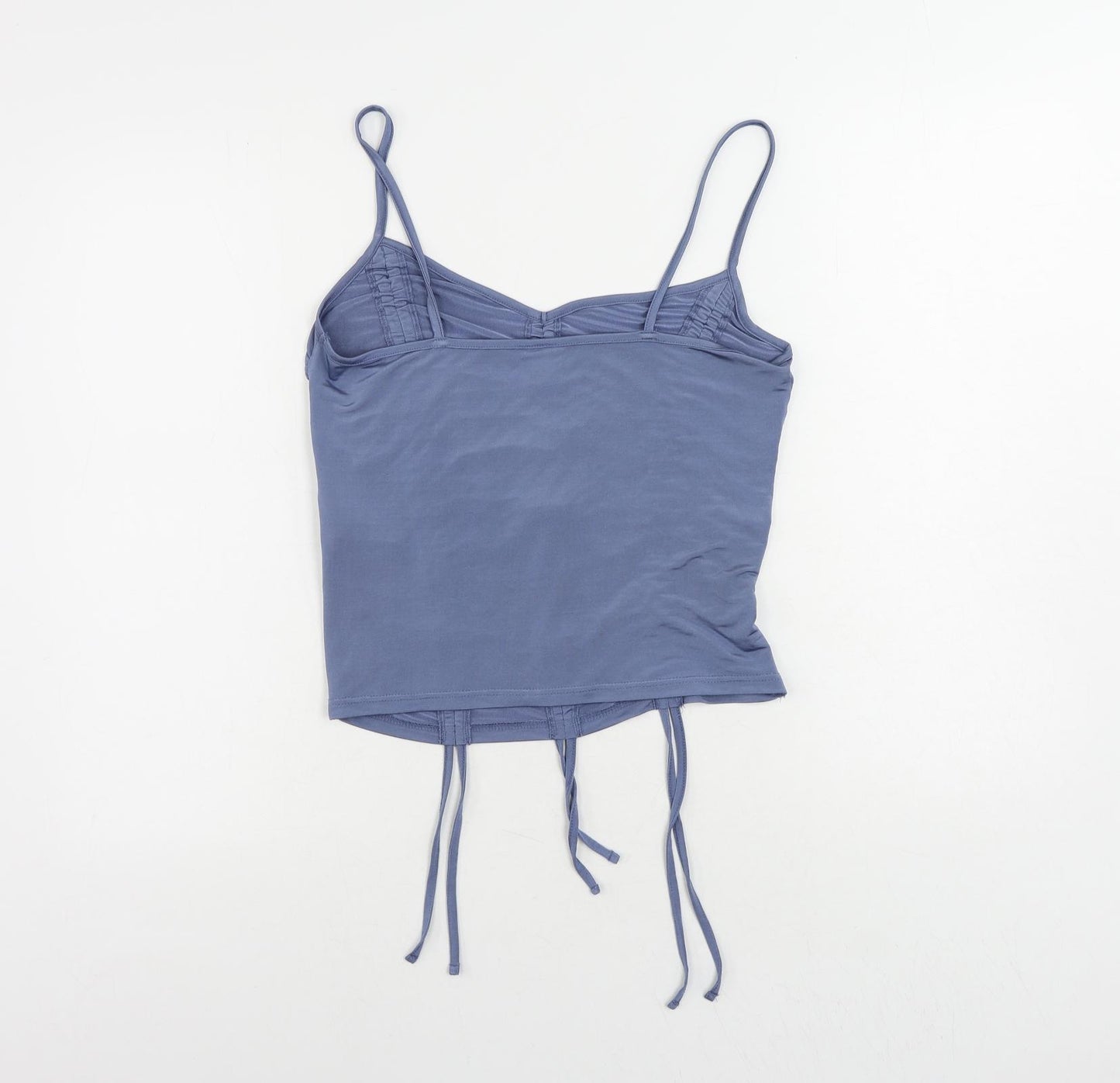 Urban Outfitters Womens Blue Polyester Camisole Tank Size XL Square Neck - Ruched