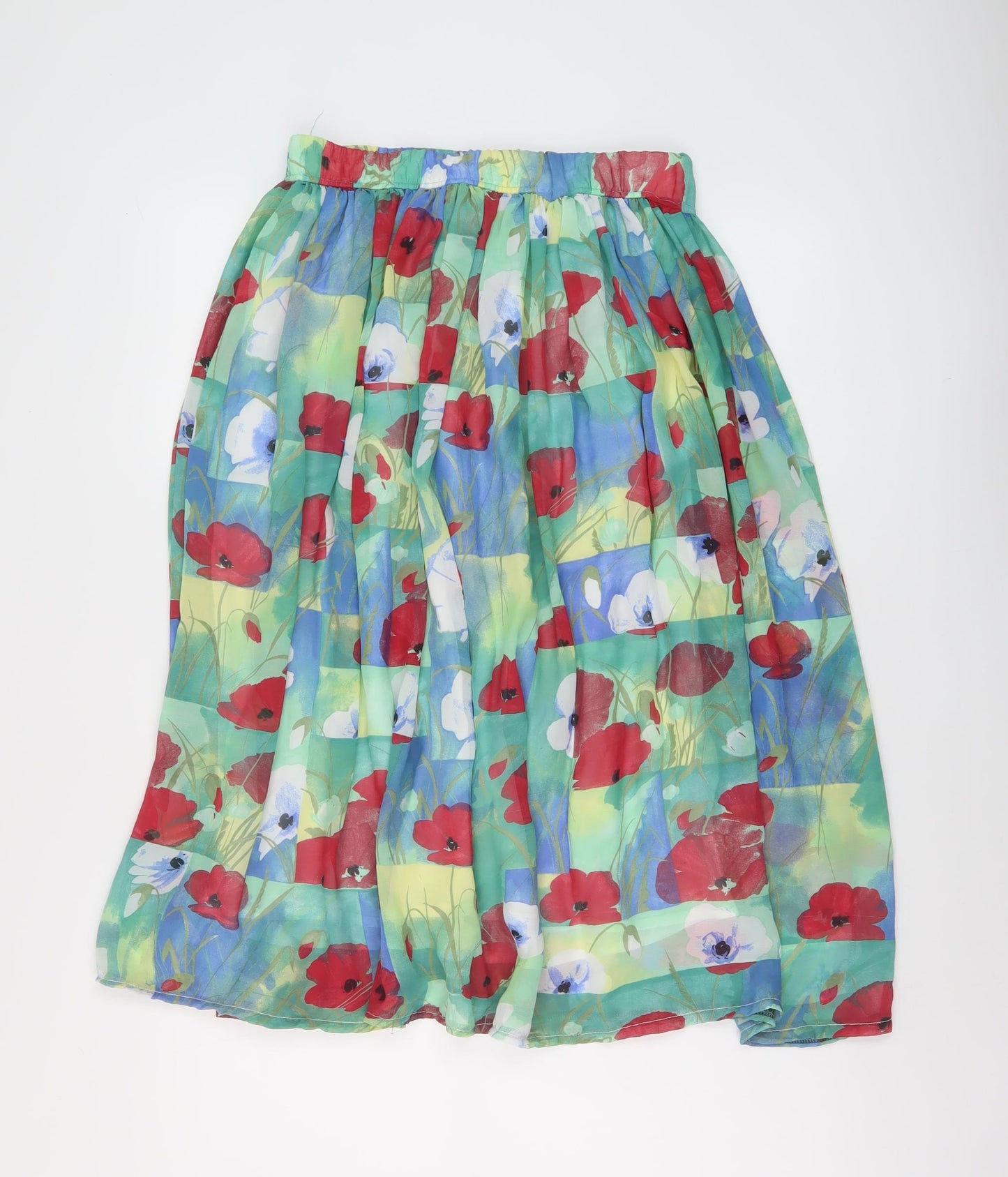 LUCIA Womens Multicoloured Floral Polyester Pleated Skirt Size 12