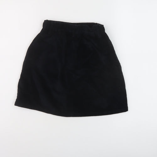 Matalan Girls Blue Cotton A-Line Skirt Size 11 Years Regular Button