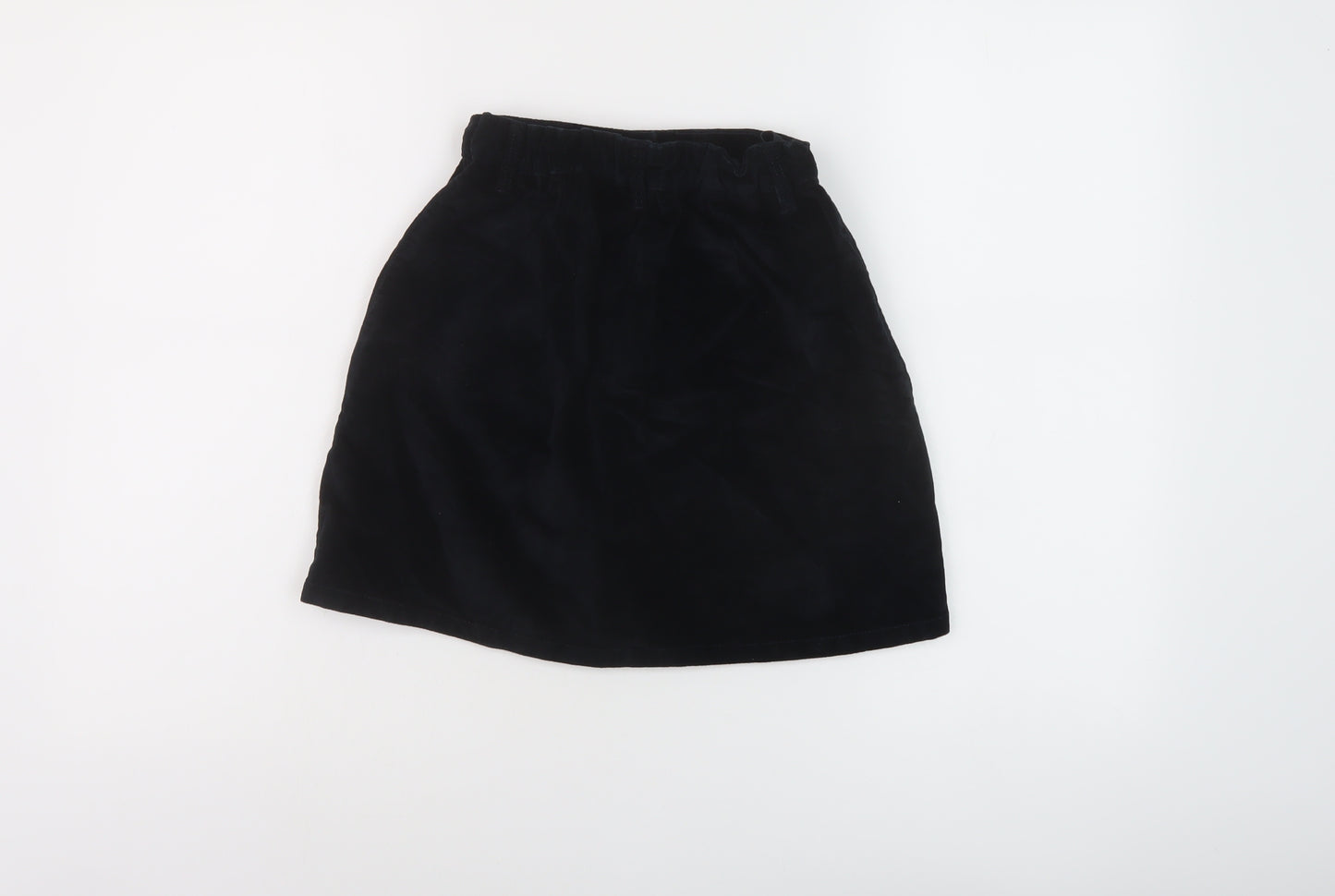 Matalan Girls Blue Cotton A-Line Skirt Size 11 Years Regular Button