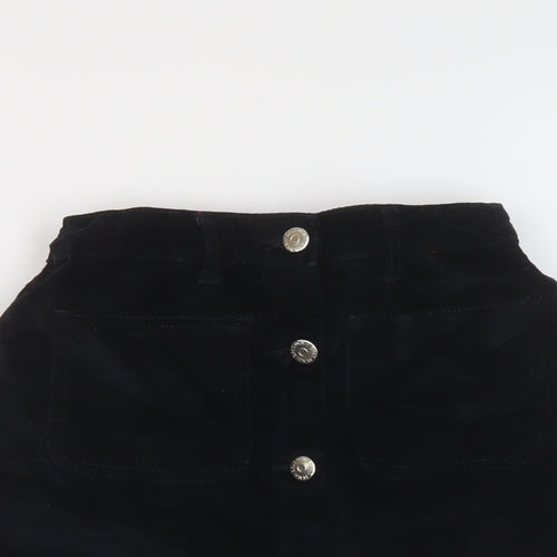 Matalan Girls Blue Cotton A-Line Skirt Size 11 Years Regular Button