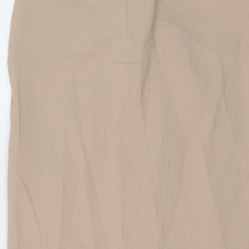 Zra Womens Beige Cotton Straight & Pencil Skirt Size S Zip