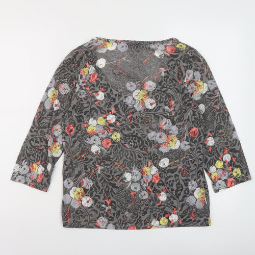 Per Una Womens Multicoloured Geometric Polyester Basic Blouse Size 14 Round Neck
