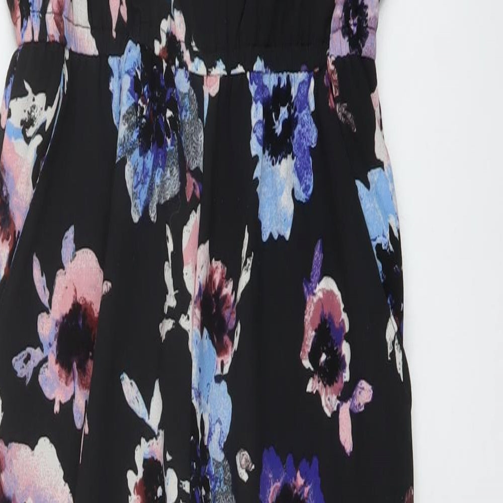 H&M, Girls Blue Floral Polyester Jumpsuit One-Piece Size 12-13 Years Pullover