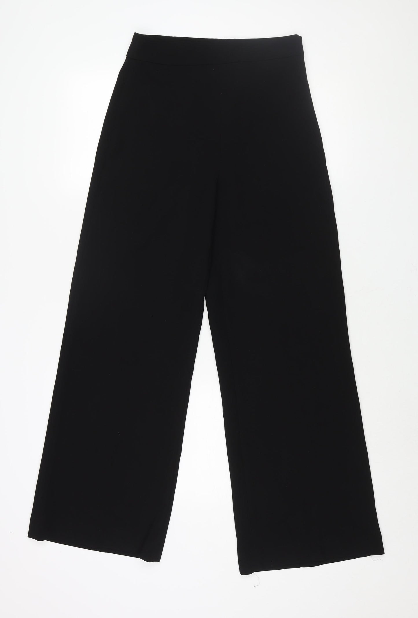 Zara Womens Black Polyester Trousers Size S L29 in Regular Zip