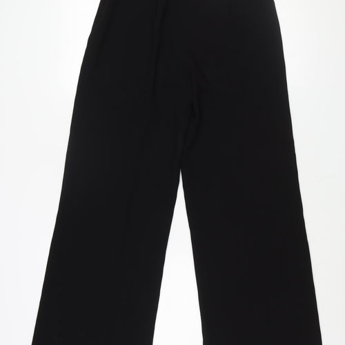 Zara Womens Black Polyester Trousers Size S L29 in Regular Zip