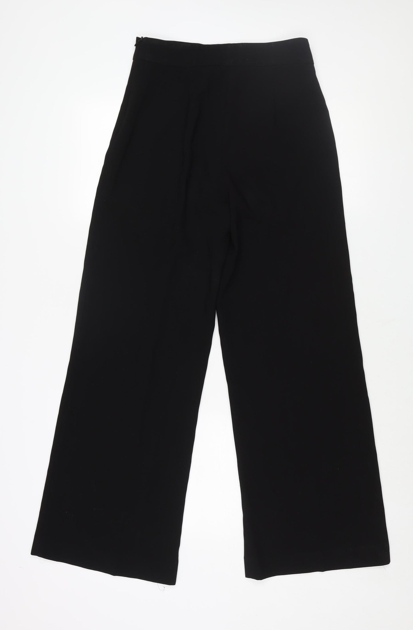 Zara Womens Black Polyester Trousers Size S L29 in Regular Zip