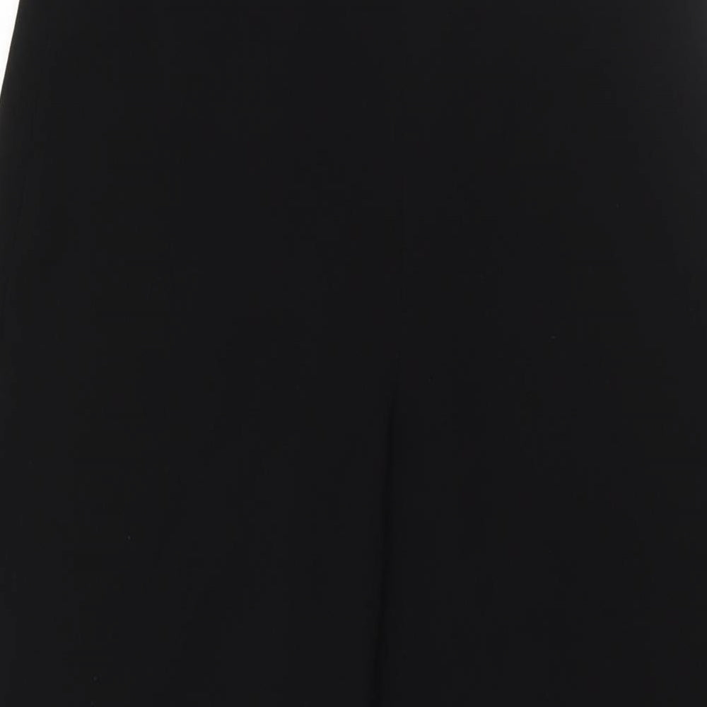 Zara Womens Black Polyester Trousers Size S L29 in Regular Zip