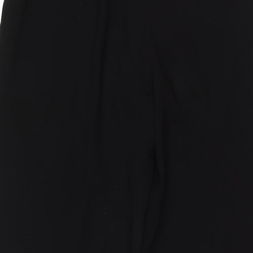 Zara Womens Black Polyester Trousers Size S L29 in Regular Zip