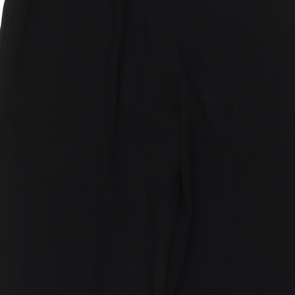 Zara Womens Black Polyester Trousers Size S L29 in Regular Zip