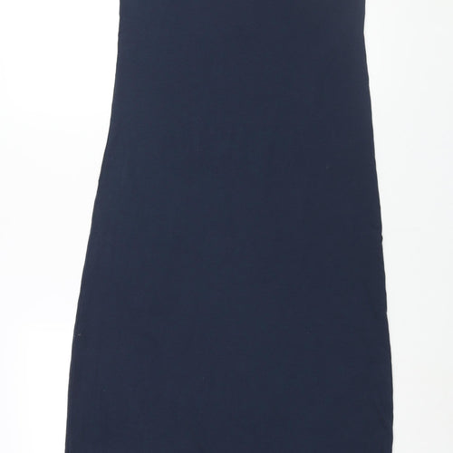 Vera Moda Womens Blue Polyester Maxi Size M Scoop Neck Pullover