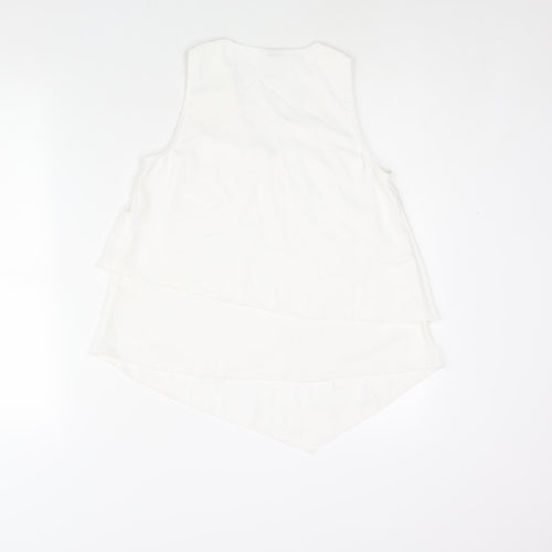 Vera Moda Womens White Polyester Camisole Blouse Size S V-Neck - Layered