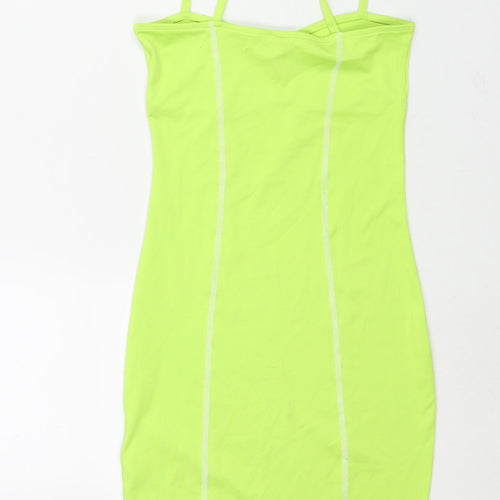 Divided by H&M Womens Green Polyester Mini Size XS Square Neck Pullover