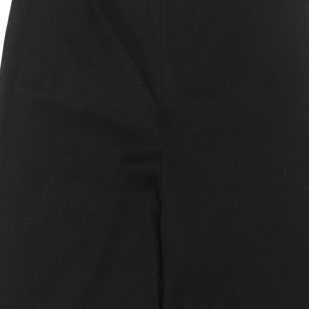 PRETTYLITTLETHING Womens Black Polyester Trousers Size 10 L31 in Regular