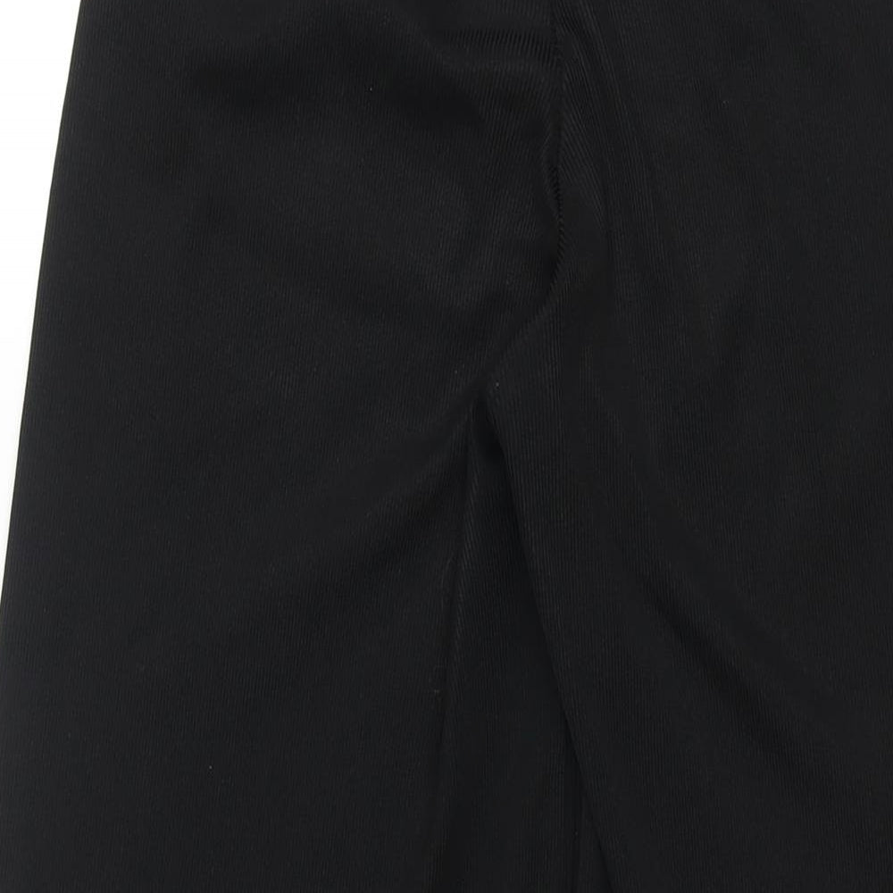 PRETTYLITTLETHING Womens Black Polyester Trousers Size 10 L31 in Regular
