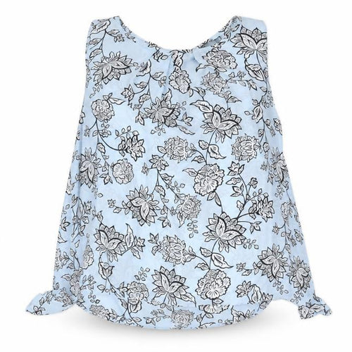 M&Co Womens Blue Floral Polyester Camisole Blouse Size 12 Round Neck