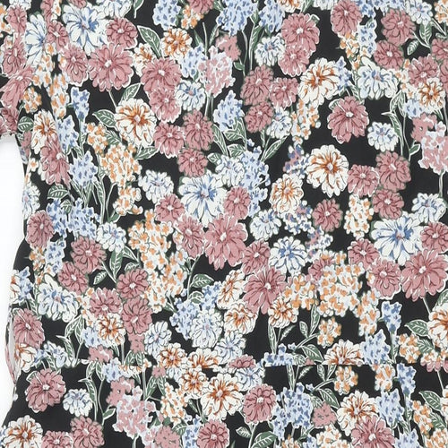 Stella Morgan Womens Multicoloured Floral Polyester Shift Size 12 Collared Button - Frill