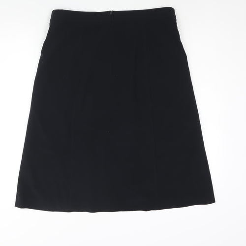 Gerry Weber Womens Black Polyester A-Line Skirt Size 14 Zip - Buckle