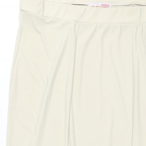Stephen Womens Beige Polyester Trumpet Skirt Size 2XL - Asymmetric Hem