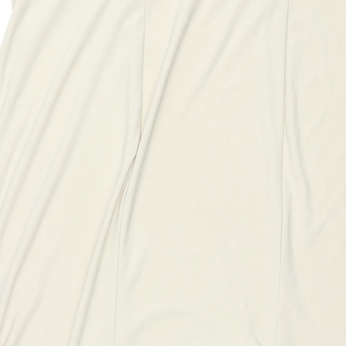 Stephen Womens Beige Polyester Trumpet Skirt Size 2XL - Asymmetric Hem