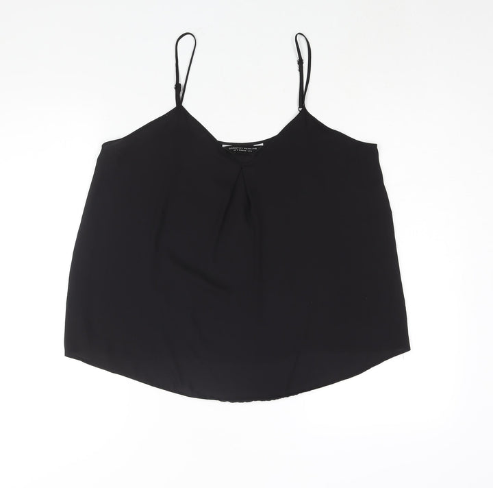 Dorothy Perkins Womens Black Polyester Camisole Blouse Size 14 V-Neck