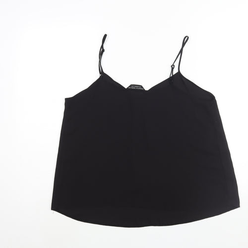 Dorothy Perkins Womens Black Polyester Camisole Blouse Size 14 V-Neck