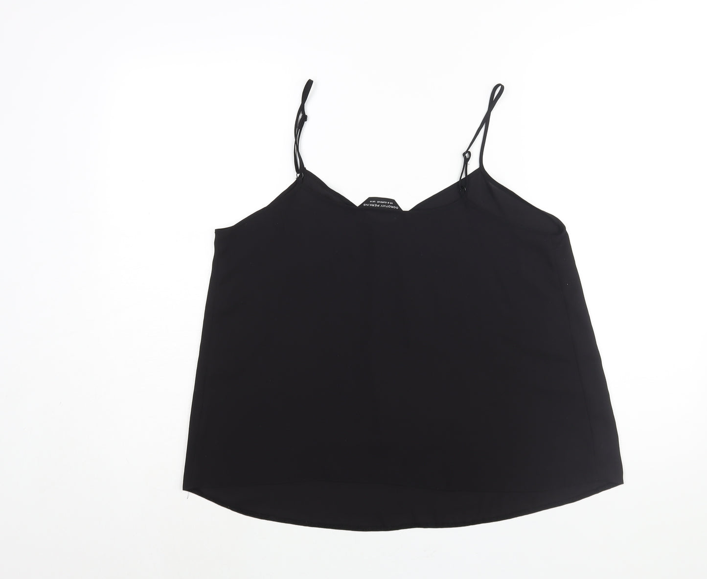 Dorothy Perkins Womens Black Polyester Camisole Blouse Size 14 V-Neck