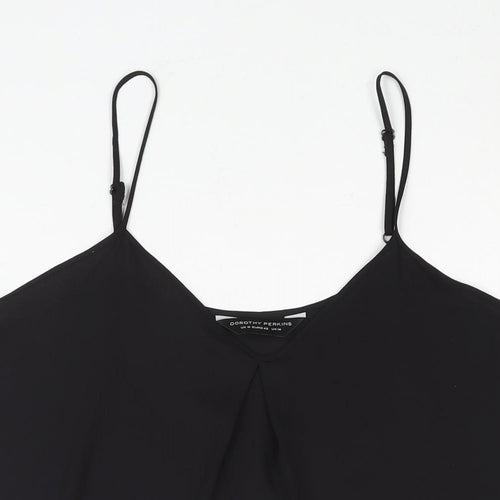 Dorothy Perkins Womens Black Polyester Camisole Blouse Size 14 V-Neck