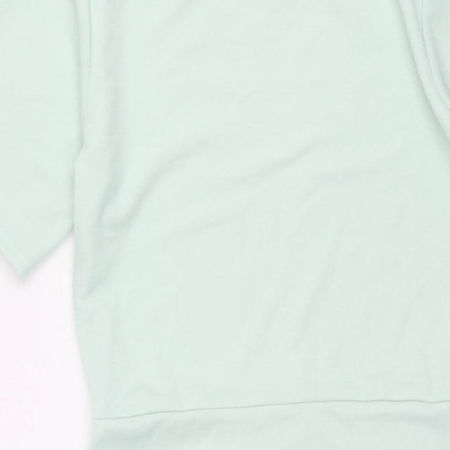 In the Style Womens Green Polyester Shift Size 10 Round Neck Pullover - Frill Drawstring Rouched