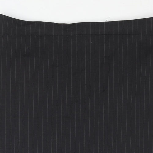 Wardrobe Womens Black Polyester Straight & Pencil Skirt Size 36 in Zip