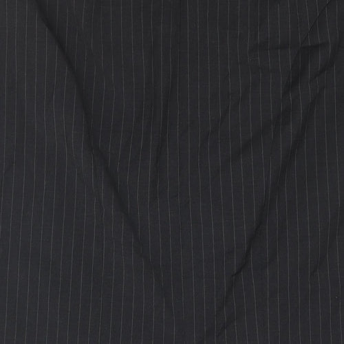 Wardrobe Womens Black Polyester Straight & Pencil Skirt Size 36 in Zip