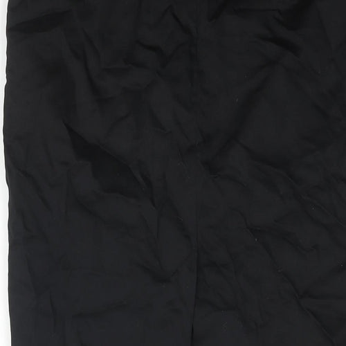 Warehouse Womens Black Cotton Straight & Pencil Skirt Size 10 Zip