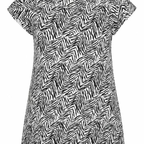 Marks and Spencer Womens Black Geometric Cotton Top Dress Size 14