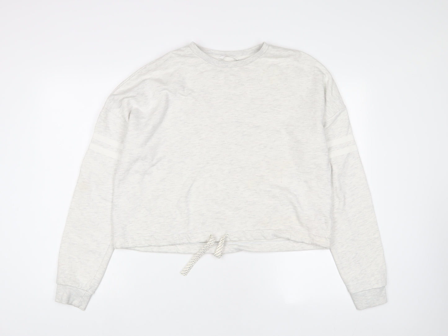 Marks and Spencer Girls Grey Cotton Pullover Sweatshirt Size 15-16 Years Pullover