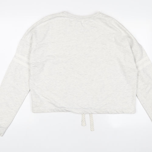 Marks and Spencer Girls Grey Cotton Pullover Sweatshirt Size 15-16 Years Pullover