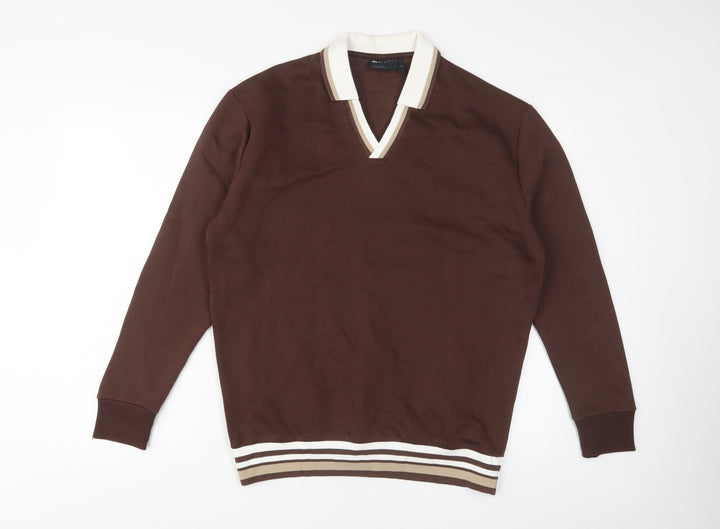 ASOS Mens Brown Cotton Pullover Sweatshirt Size S