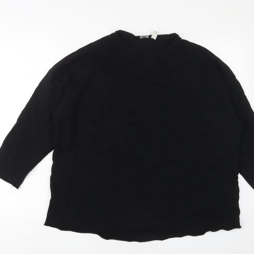 ASOS Womens Black Cotton Pullover Sweatshirt Size 8 Pullover
