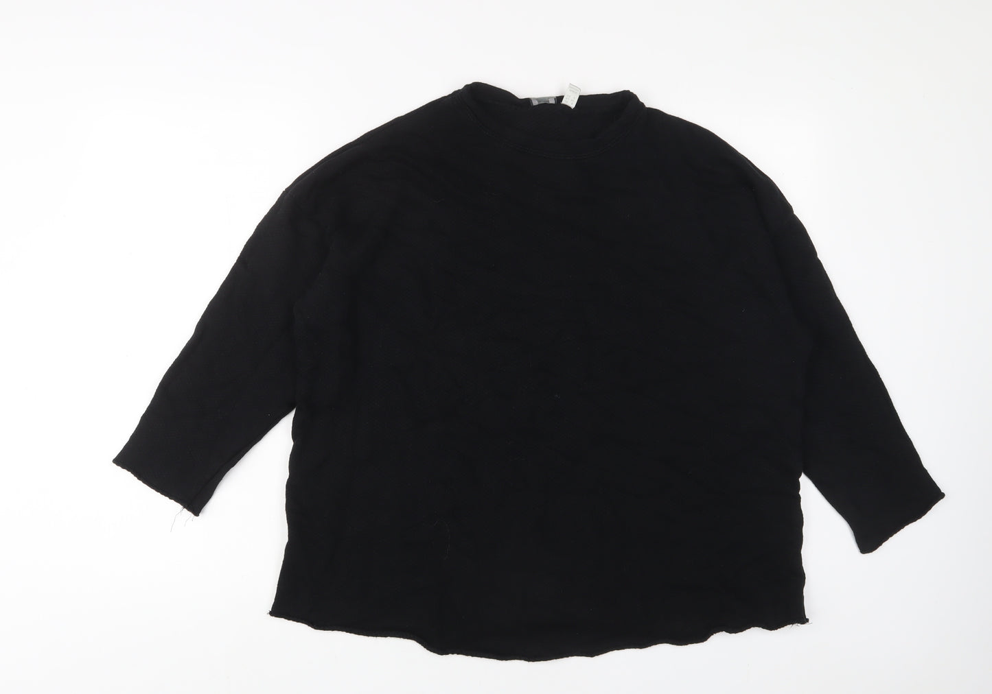 ASOS Womens Black Cotton Pullover Sweatshirt Size 8 Pullover