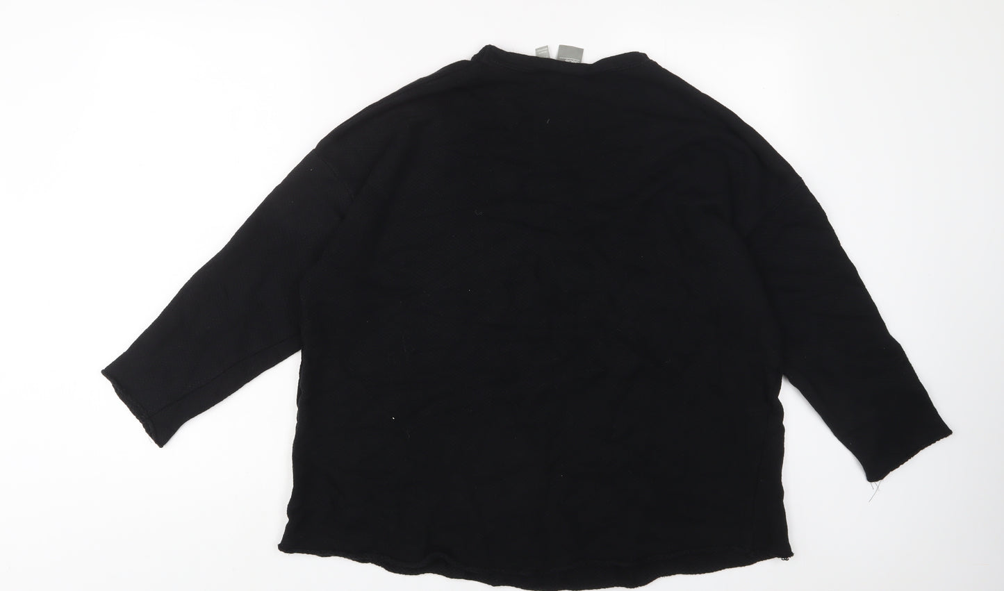 ASOS Womens Black Cotton Pullover Sweatshirt Size 8 Pullover