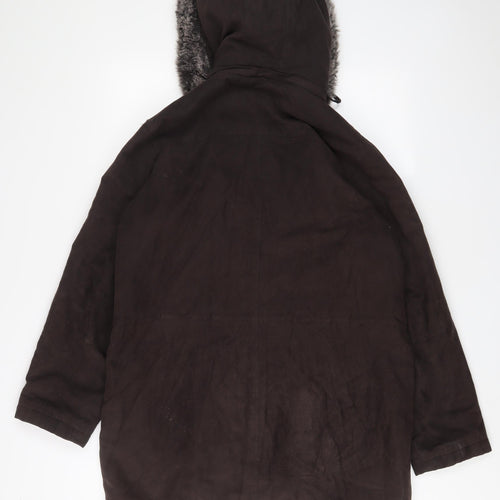 Debenhams Womens Brown Jacket Coat Size 10 Zip - Pockets