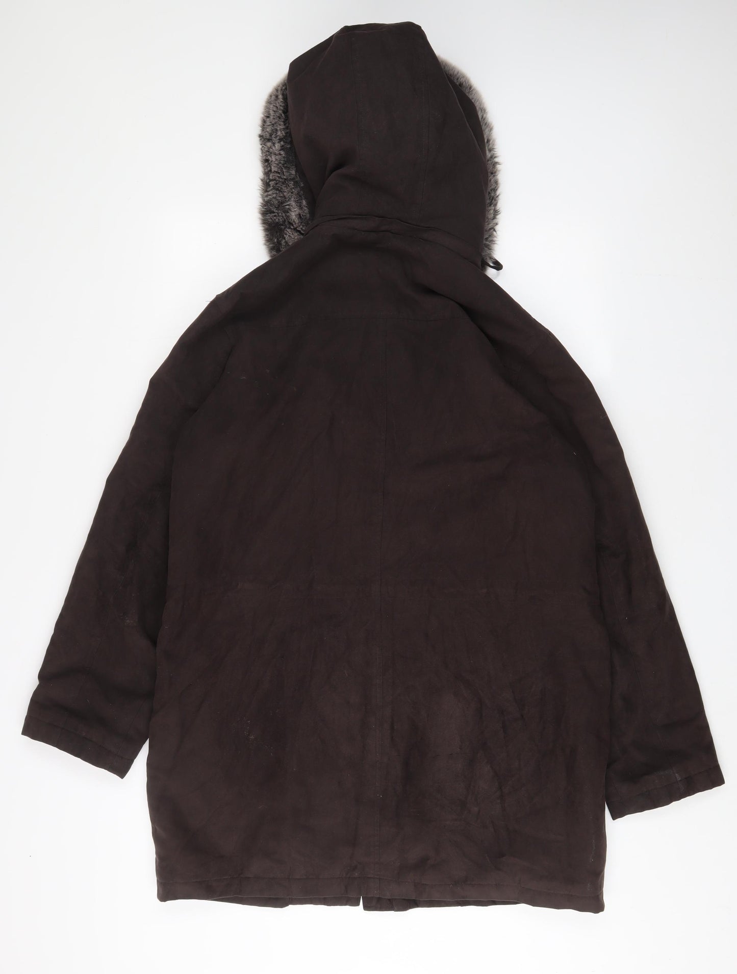 Debenhams Womens Brown Jacket Coat Size 10 Zip - Pockets