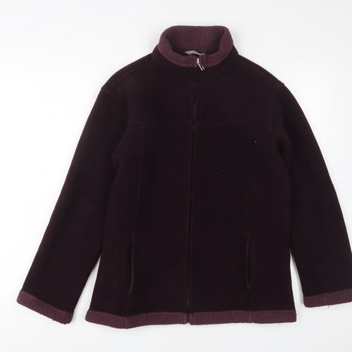 Marks and Spencer Womens Purple Jacket Size 12 Zip