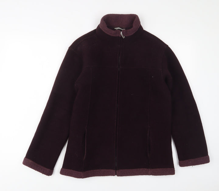 Marks and Spencer Womens Purple Jacket Size 12 Zip